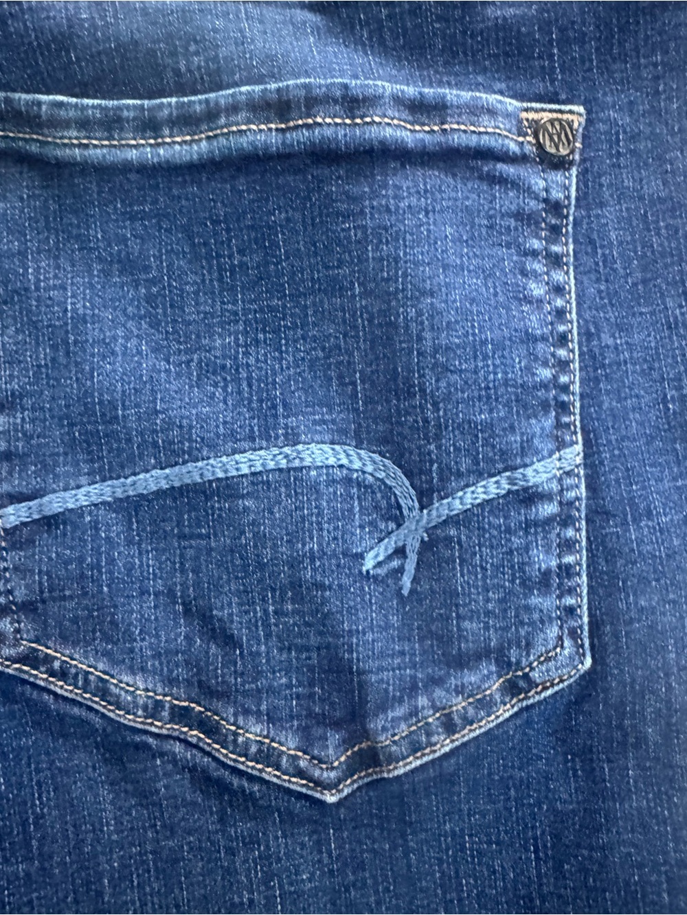 Mavi Men’s Dark Wash Stretch Jeans 38x32 Straight Leg Organic Cotton Excellent - Picture 8 of 10